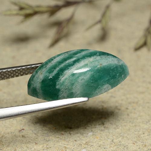 Amazonite vert pin naturelle marquise, 7,54 ct, opaque