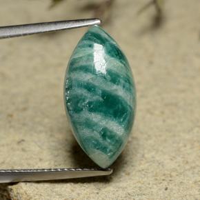 Amazonite bleu-vert naturelle marquise, 7,09 ct, opaque