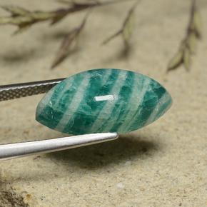 Amazonite bleu-vert naturelle marquise, 7,09 ct, opaque