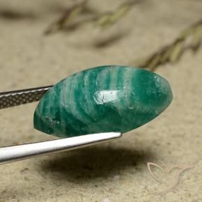 Amazonite Vert moyen-foncé naturelle Marquise, 8.00 ct, Opaque