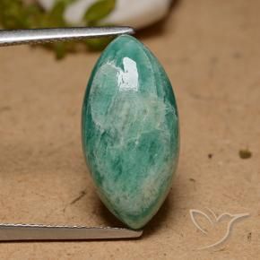 Amazonite Vert frais naturelle Marquise, 7.57 ct, Opaque