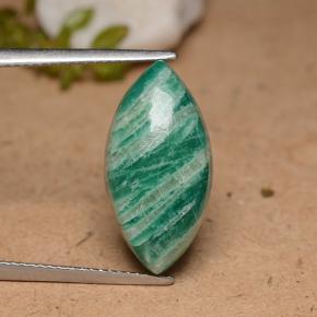 Amazonite Vert frais naturelle Marquise, 8.89 ct, Opaque