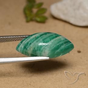 Amazonite vert pin naturelle marquise, 7,96 ct, opaque
