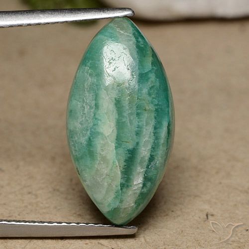 6.91ct Naturel Vert frais Amazonite, Marquise, Opaque