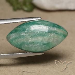 Amazonite Vert frais naturelle Marquise, 6.91 ct, Opaque