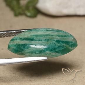 Amazonite Vert frais naturelle Marquise, 6.91 ct, Opaque