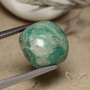 Amazonite Vert moyen naturelle Coussin, 5.56 ct, Opaque