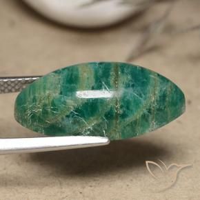 Amazonite vert pin naturelle marquise, 9,57 ct, opaque