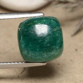 Amazonite Bleu vert naturelle Coupe coussin, 5.60 ct, Opaque