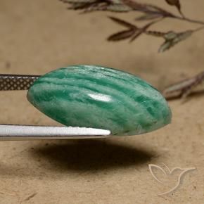 Amazonite Vert moyen-foncé naturelle Marquise, 6.84 ct, Opaque