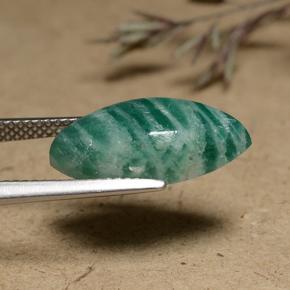 Amazonite Vert moyen-foncé naturelle Marquise, 6.34 ct, Opaque