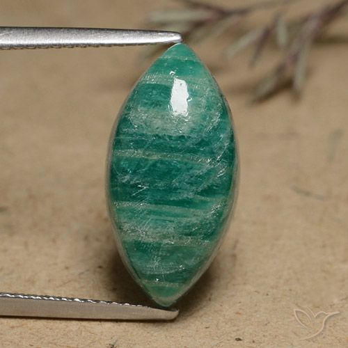 Amazonite Vert pin naturelle Marquise, 6.89 ct, Opaque