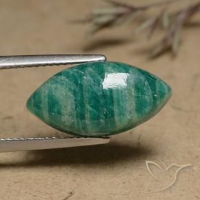 Amazonite Vert pin naturelle Marquise, 6.89 ct, Opaque