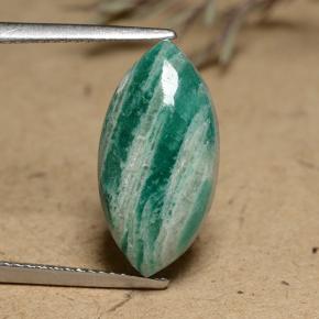 Amazonite Vert frais naturelle Marquise, 7.14 ct, Opaque