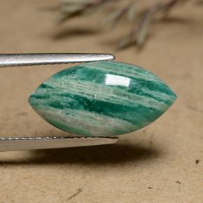 Amazonite Vert frais naturelle Marquise, 7.14 ct, Opaque