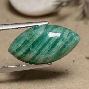 Amazonite Vert frais naturelle Marquise, 8.13 ct, Opaque