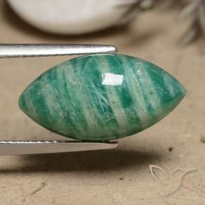 Amazonite Vert frais naturelle Marquise, 7.10 ct, Opaque