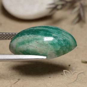 Amazonite Vert moyen-foncé naturelle Marquise, 8.12 ct, Opaque
