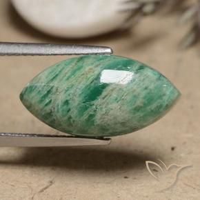 Amazonite Vert pin naturelle Marquise, 7.90 ct, Opaque