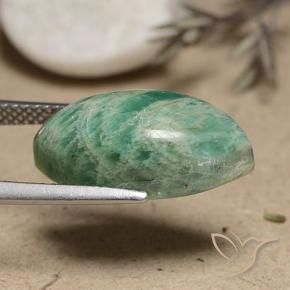 Amazonite Vert pin naturelle Marquise, 7.90 ct, Opaque