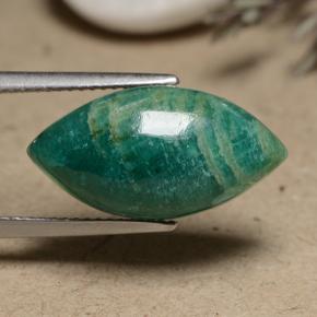 Amazonite bleu vert naturelle marquise, 9,42 ct, opaque