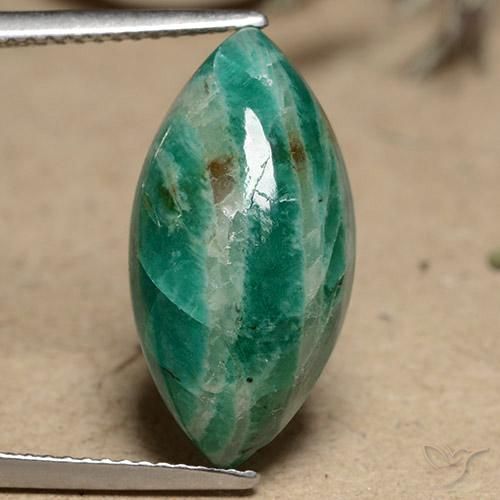Amazonite Vert frais naturelle Marquise, 8.23 ct, Opaque