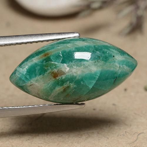 Amazonite Vert frais naturelle Marquise, 8.23 ct, Opaque