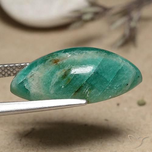 Amazonite Vert frais naturelle Marquise, 8.23 ct, Opaque
