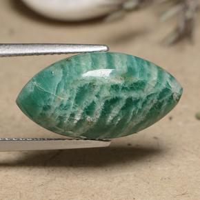 Amazonite Vert pin naturelle Marquise, 7.47 ct, Opaque