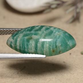 Amazonite Vert pin naturelle Marquise, 7.47 ct, Opaque