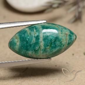 Amazonite Vert pin naturelle Marquise, 5.63 ct, Opaque