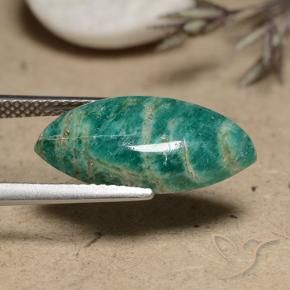 Amazonite Vert pin naturelle Marquise, 5.63 ct, Opaque