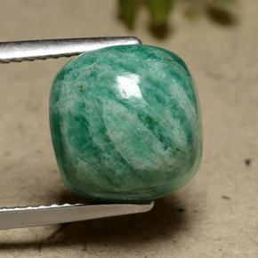Amazonite Bleu vert naturelle Coupe coussin, 6.90 ct, Opaque