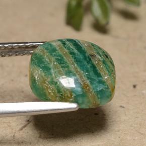 Amazonite Vert moyen naturelle Coupe coussin, 3.12 ct, Opaque
