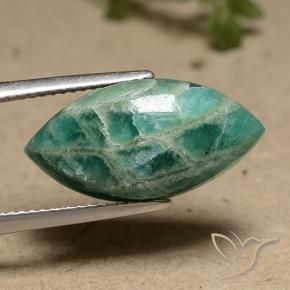 Amazonite Vert moyen naturelle Marquise, 9.01 ct, Opaque