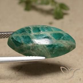 Amazonite Vert moyen naturelle Marquise, 9.01 ct, Opaque