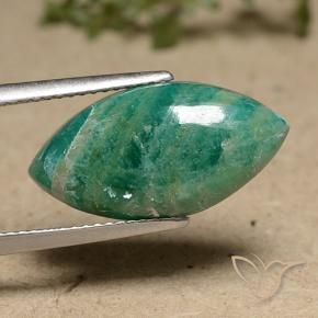 Amazonite Vert pin naturelle Marquise, 6.60 ct, Opaque