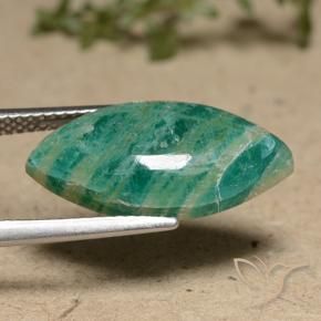 Amazonite Vert pin naturelle Marquise, 6.60 ct, Opaque