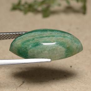 Amazonite vert naturelle marquise, 8,09 ct, opaque
