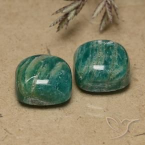 Achetez naturel 11.13ct Vert frais Amazonite gems, Coupe coussin, En provenance Madagascar chez GemSelect. En stock, livraison internationale!