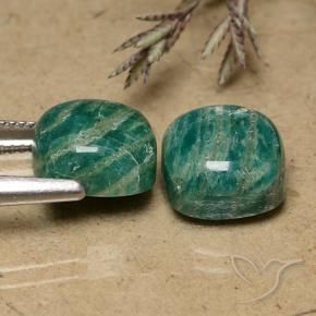 Achetez naturel 11.13ct Vert frais Amazonite gems, Coupe coussin, En provenance Madagascar chez GemSelect. En stock, livraison internationale!