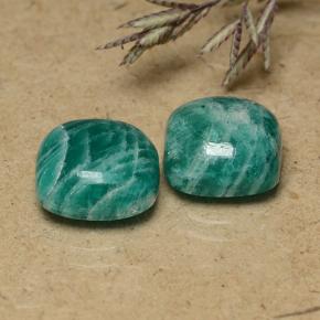 Achetez naturel 8.92ct Bleu vert Amazonite gems, Coupe coussin, En provenance Madagascar chez GemSelect. En stock, livraison internationale!
