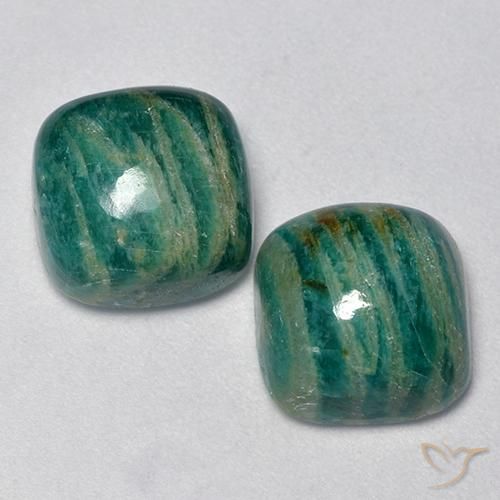 10.89ctw Naturel Vert pin Amazonite, Coussin, Opaque