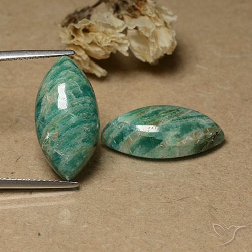 17.21ctw Naturel Vert frais Amazonite, Marquise, Opaque
