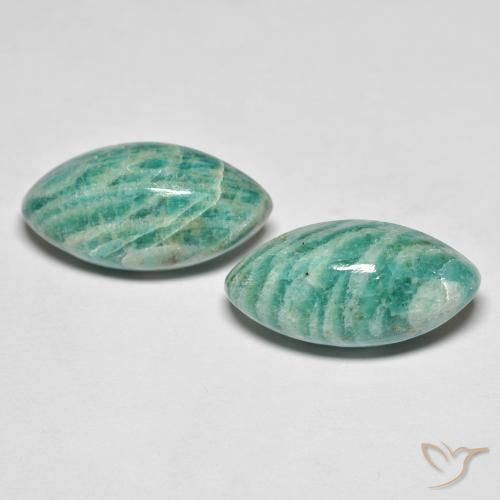 15.86ctw Naturel Vert moyen Amazonite, Marquise, Opaque