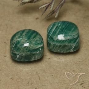 Shop natural 11.22ct Vert moyen-foncé Amazonite gems, Coussin, from Madagascar at GemSelect. In stock, global shipping!