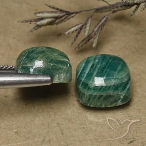 Shop natural 11.22ct Vert moyen-foncé Amazonite gems, Coussin, from Madagascar at GemSelect. In stock, global shipping!