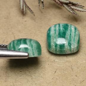 Achetez naturel 9,65ct bleu-vert amazonite gems, coupe coussin, en provenance madagascar chez gemselect. en stock, livraison internationale!