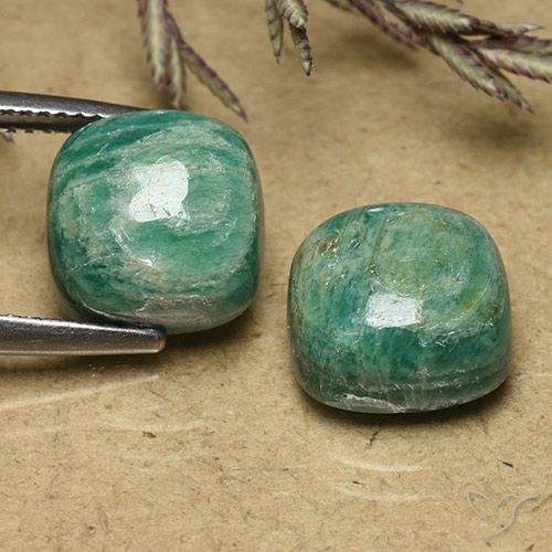 Shop natural 11.34ct Vert moyen Amazonite gems, Coussin, from Madagascar at GemSelect. In stock, global shipping!