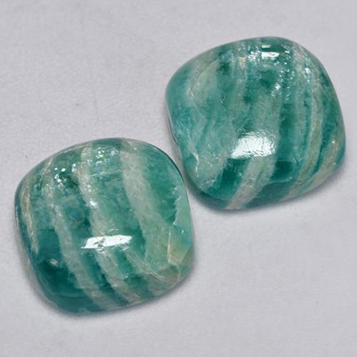 Achetez naturel 8.72ct Vert moyen Amazonite gems, Coupe coussin, En provenance Madagascar chez GemSelect. En stock, livraison internationale!